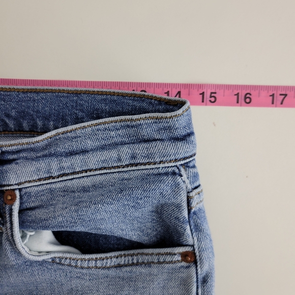 Re/Done 90s High Rise Ankle Crop Slim Straight Button Fly Jeans Mid90s - Picture 13 of 15